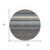8' Taupe Beige And Pewter Round Striped Washable Indoor Outdoor Area Rug