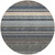 8' Taupe Beige And Pewter Round Striped Washable Indoor Outdoor Area Rug