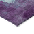8' Sky Blue And Purple Round Abstract Washable Indoor Outdoor Area Rug