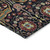 8' X 10' Black Red And Gold Floral Washable Indoor Outdoor Area Rug