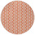 8' Coral And Beige Round Ogee Washable Indoor Outdoor Area Rug