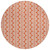 8' Coral And Beige Round Ogee Washable Indoor Outdoor Area Rug