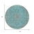 8' Aqua And Teal Blue Round Medallion Washable Indoor Outdoor Area Rug