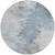 8' Sky Blue Gray And Ivory Round Abstract Washable Indoor Outdoor Area Rug - Sky Blue, Gray, Ivory