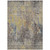8' X 10' Brown And Gold Abstract Washable Indoor Outdoor Area Rug