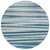 8' Teal Blue Gray And Ivory Round Striped Washable Indoor Outdoor Area Rug - 608219142971