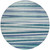 8' Teal Blue Gray And Ivory Round Striped Washable Indoor Outdoor Area Rug - 608219142971