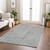 8' X 10' Gray And Ivory Geometric Washable Indoor Outdoor Area Rug Transitional Style - Gray, Ivory Color