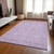 8' X 10' Lavender Lilac And Ivory Floral Washable Indoor Outdoor Area Rug