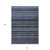 10' X 14' Denim Blue And Gray Striped Washable Indoor Outdoor Area Rug