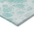 10' X 14' Aqua Teal Blue And Ivory Nautical Washable Indoor Outdoor Area Rug