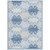 9' X 12' Sky Blue Gray And Ivory Trellis Washable Indoor Outdoor Area Rug