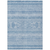 8' X 10' Sky Blue And Ivory Southwestern Washable Indoor Outdoor Area Rug