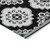 9' X 12' Black And Ivory Medallion Washable Indoor Outdoor Area Rug - Black, Ivory