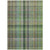 9' X 12' Green Plaid Washable Non Skid Indoor Outdoor Area Rug - Green