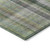 9' X 12' Green Plaid Washable Non Skid Indoor Outdoor Area Rug - Green