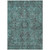 8' X 10' Turquoise Oriental Washable Non Skid Indoor Outdoor Area Rug