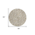8' Beige Brown And Gray Round Floral Washable Indoor Outdoor Area Rug