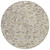 8' Beige Brown And Gray Round Floral Washable Indoor Outdoor Area Rug