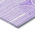 8' X 10' Purple and White Abstract Washable Non Skid Indoor Outdoor Area Rug