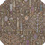 8' Brown Purple And Blue Round Floral Washable Indoor Outdoor Area Rug