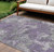 9' X 12' Purple And Gray Abstract Washable Indoor Outdoor Area Rug - Purple, Gray
