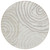 8' Ivory Beige And Khaki Round Abstract Washable Indoor Outdoor Area Rug