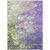8' X 10' Purple Lilac And Artichoke Green Abstract Washable Indoor Outdoor Area Rug