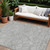 8' X 10' Gray And Ivory Floral Washable Indoor Outdoor Area Rug - Gray, Ivory