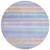 8' Lavender Sky Blue And Beige Round Striped Washable Indoor Outdoor Area Rug
