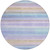 8' Lavender Sky Blue And Beige Round Striped Washable Indoor Outdoor Area Rug
