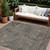 10' X 14' Brown Black And Gray Geometric Washable Indoor Outdoor Area Rug