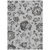 10' X 14' Gray Charcoal And Silver Floral Washable Indoor Outdoor Area Rug Transitional Style - Gray, Charcoal, Silver Color
