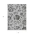 10' X 14' Gray Charcoal And Silver Floral Washable Indoor Outdoor Area Rug Transitional Style - Gray, Charcoal, Silver Color