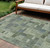 10' X 14' Green And Mint Green Geometric Washable Indoor Outdoor Area Rug