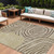 9' X 12' Brown Taupe And Beige Abstract Washable Indoor Outdoor Area Rug Transitional Style - Brown, Taupe, Beige Color