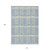 10' X 14' Denim Blue Green And Ivory Plaid Washable Indoor Outdoor Area Rug