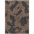 9' X 12' Chocolate And Charcoal Abstract Washable Indoor Outdoor Area Rug