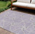8' X 10' Lavender And Ivory Geometric Washable Indoor Outdoor Area Rug - 880016467055