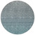 8' Teal Blue Gray And Charcoal Round Ombre Washable Indoor Outdoor Area Rug