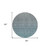 8' Teal Blue Gray And Charcoal Round Ombre Washable Indoor Outdoor Area Rug