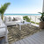 8' X 10' Black Taupe And Beige Moroccan Washable Indoor Outdoor Area Rug