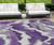 8' X 10' Purple Lavender And Gray Abstract Washable Indoor Outdoor Area Rug Transitional Style - Purple, Lavender, Gray Color