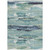 9' X 12' Sage Teal Blue And Navy Blue Abstract Washable Indoor Outdoor Area Rug
