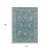 10' X 14' Teal Blue And Beige Floral Washable Indoor Outdoor Area Rug