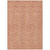10' X 14' Salmon And Copper Floral Washable Indoor Outdoor Area Rug