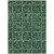 8' X 10' Fern Green And Charcoal Medallion Washable Indoor Outdoor Area Rug
