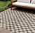 8' X 10' Brown And Ivory Geometric Washable Indoor Outdoor Area Rug - 880016550368