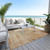 8' X 10' Copper And Terra Cotta Abstract Washable Indoor Outdoor Area Rug