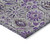 10' X 14' Purple And Gray Floral Washable Indoor Outdoor Area Rug - Purple, Gray